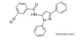 Molecular Structure of 781652-57-1 (3-Cyano-N-(1,3-diphenyl-1H-pyrazol-5-yl)benzamide)
